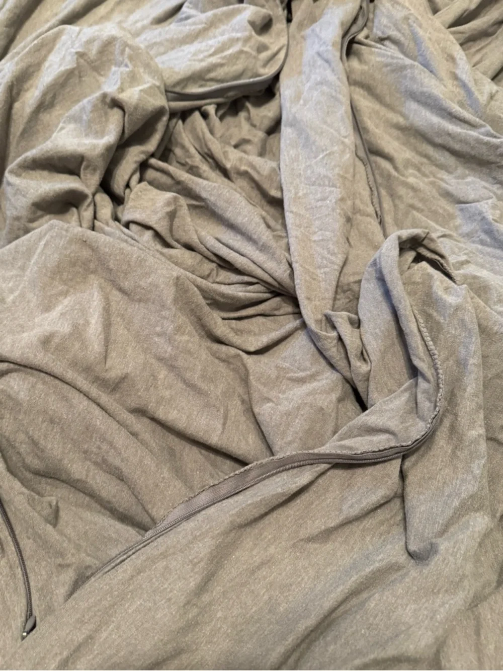 Gray Jersey Knit Duvet Cover